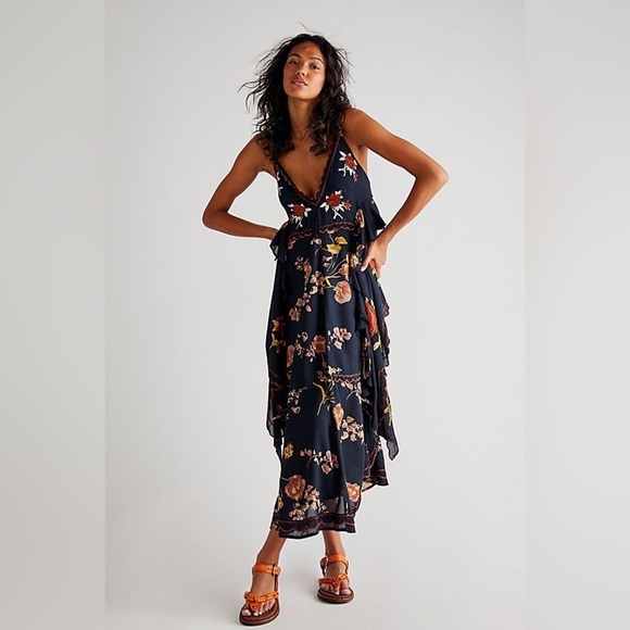 Free people Audrey Embroidered Maxi Dress